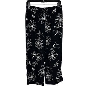 First Option Tropical Floral Cropped Flowy Dress Pants - Women’s Size 6 ( S )